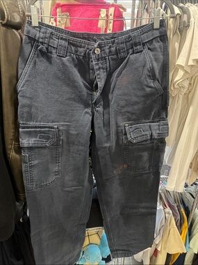 Duluth Trading Co Navy Cargo Pants with Utility Pockets